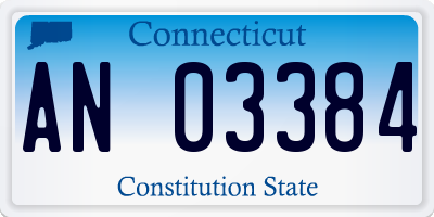 CT license plate AN03384