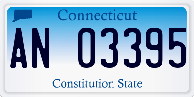 CT license plate AN03395