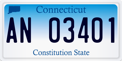 CT license plate AN03401