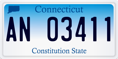 CT license plate AN03411
