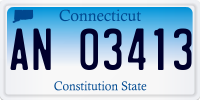 CT license plate AN03413