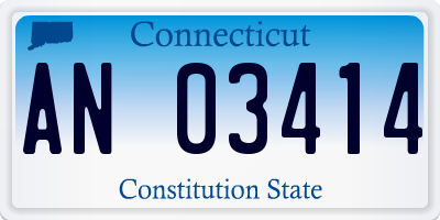 CT license plate AN03414