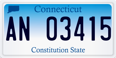 CT license plate AN03415