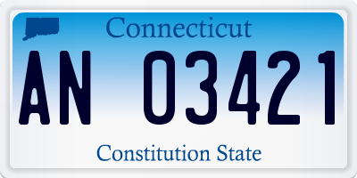 CT license plate AN03421