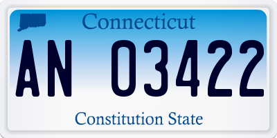 CT license plate AN03422