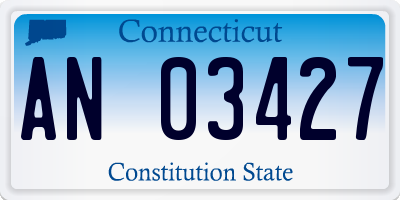 CT license plate AN03427
