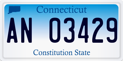 CT license plate AN03429