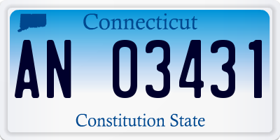 CT license plate AN03431