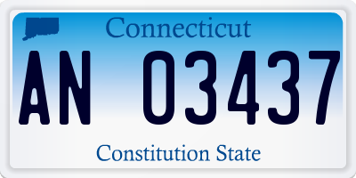 CT license plate AN03437