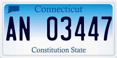 CT license plate AN03447