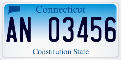 CT license plate AN03456