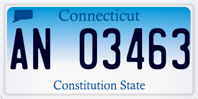CT license plate AN03463