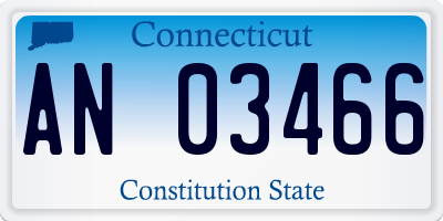 CT license plate AN03466