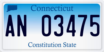 CT license plate AN03475