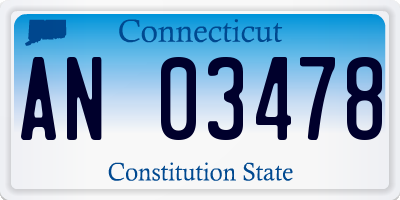 CT license plate AN03478