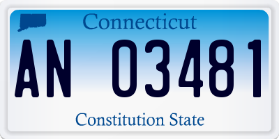 CT license plate AN03481