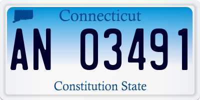 CT license plate AN03491