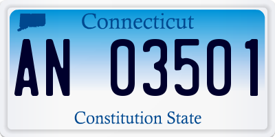 CT license plate AN03501