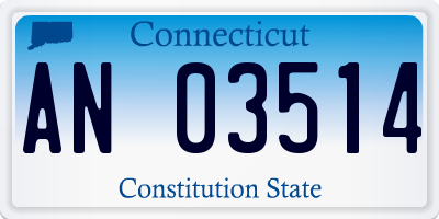 CT license plate AN03514