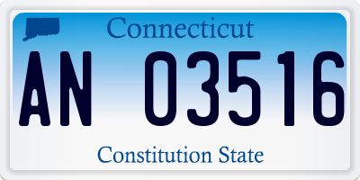 CT license plate AN03516