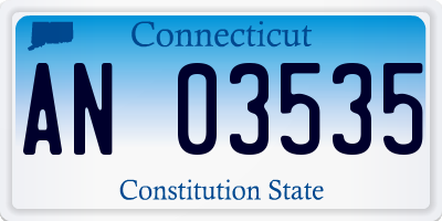 CT license plate AN03535