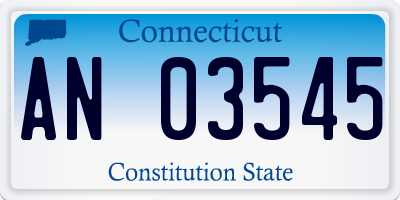 CT license plate AN03545