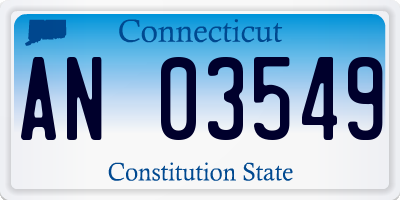 CT license plate AN03549