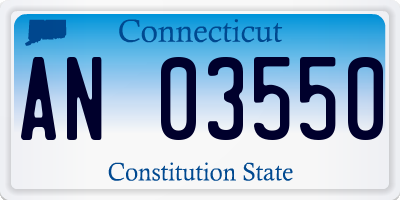 CT license plate AN03550