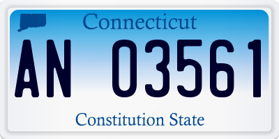 CT license plate AN03561