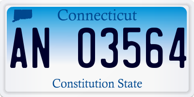 CT license plate AN03564