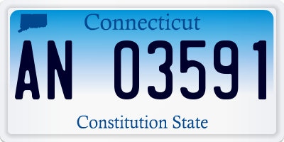 CT license plate AN03591