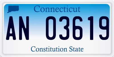 CT license plate AN03619