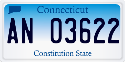 CT license plate AN03622
