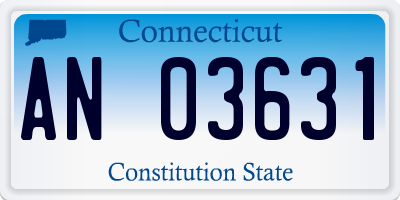 CT license plate AN03631
