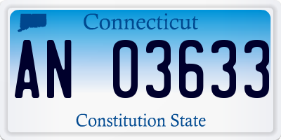 CT license plate AN03633