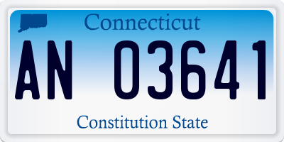 CT license plate AN03641