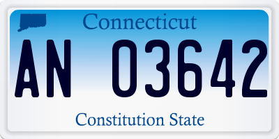 CT license plate AN03642