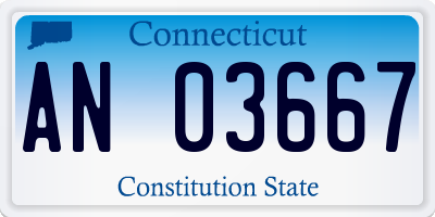 CT license plate AN03667