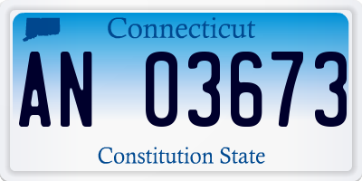 CT license plate AN03673