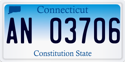 CT license plate AN03706