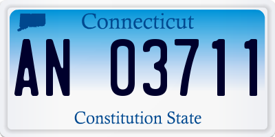 CT license plate AN03711
