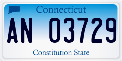 CT license plate AN03729