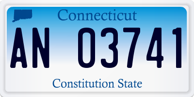 CT license plate AN03741