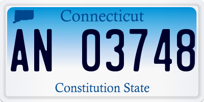 CT license plate AN03748