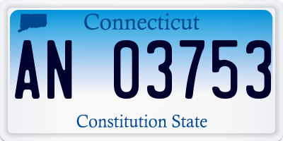 CT license plate AN03753