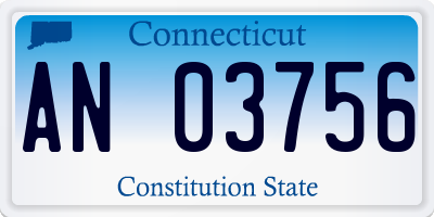 CT license plate AN03756