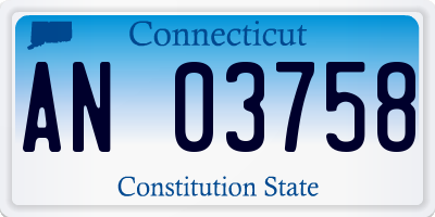 CT license plate AN03758