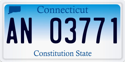 CT license plate AN03771