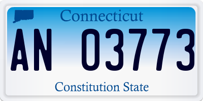 CT license plate AN03773