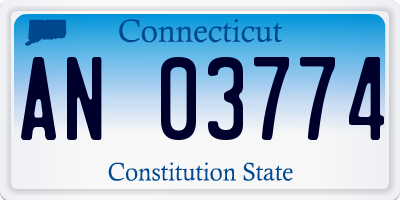 CT license plate AN03774